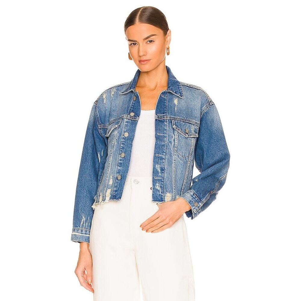New Boyish The Harvey Rigid Cropped Oversized Jacket in Gilda Women's Size XS